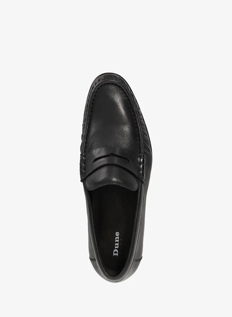 Dune London Black sammi penny loafers for Men | Best Price UAE